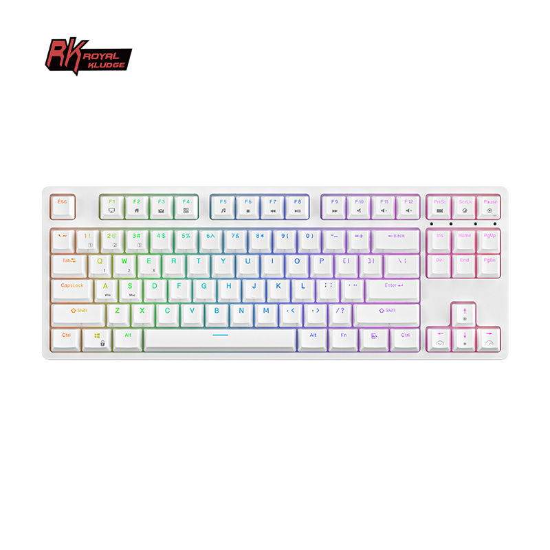 Royal Kludge RK87 Usb Led Ergonomic PC Rgb Clavier Gamer 2.4G Tkl 87 Keys Mechanical Gaming Keyboard