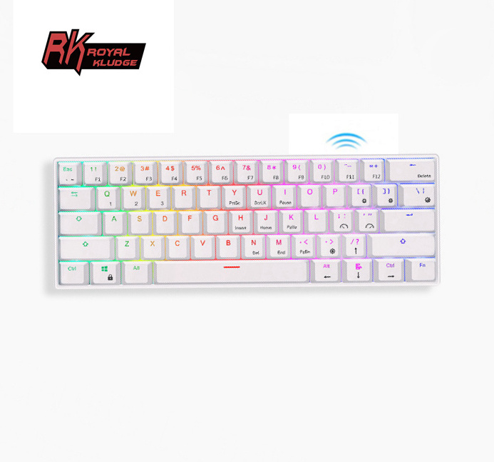 Factory direct ducky one mini keyboard 12  led light 61 key gaming usb keyboard abs durable Royal Kludge RK61 RK 61keyboard