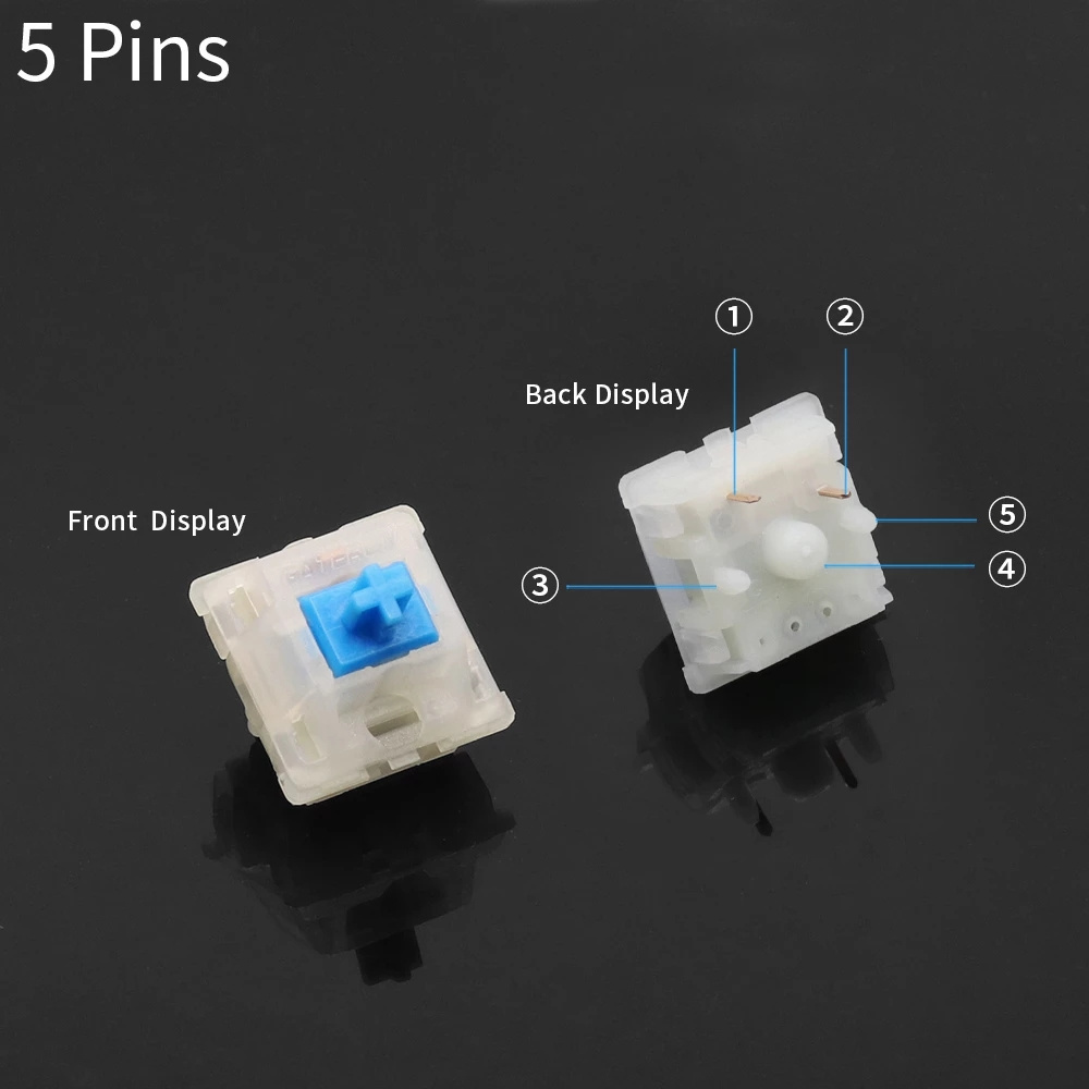 GATERON SMD Switch for Mechanical Keyboard RGB 5pin Linear Click Tactile Silent Gaming Mechanical Keyboard GATERON SMD Switches