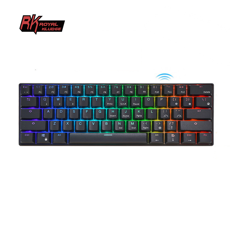 Factory direct ducky one mini keyboard 12  led light 61 key gaming usb keyboard abs durable Royal Kludge RK61 RK 61keyboard