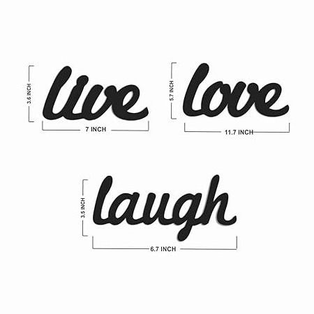 Badger Steel USA  Live Laugh Love  Metal Wall Art