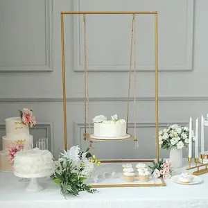 New Swing Attractive Design Metal Cake Stand with Gold Color Coated Affordable Prices For Bakery & Home Uses By Indian Exporters