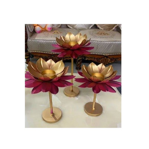 Most Selling Sunflower Shape Metal Candle Holder Stand set of three for Home and Office Decoration from India