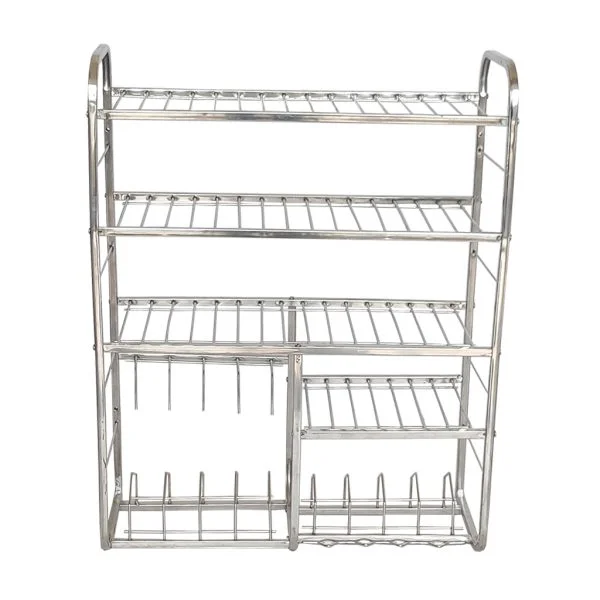 Dish Drying Rack for Kitchen Counter with Drainboard Detachable Stainless Steel 2 Tier Large Dish Racks Drainer Sink Organizer