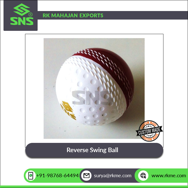 Half Dimpled Design Superior Quality Reverse Swing Ball Practice Use Cork+Rubber Hard Core Cricket Ball from India