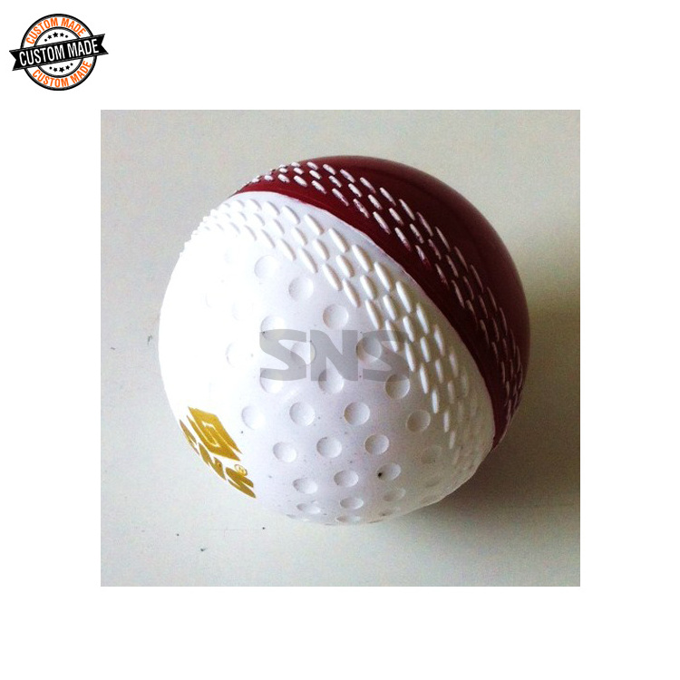 Half Smooth and Half Dimpled Design Cork+Rubber Hard Core Reverse Swing Cricket Ball from Trusted Indian Supplier