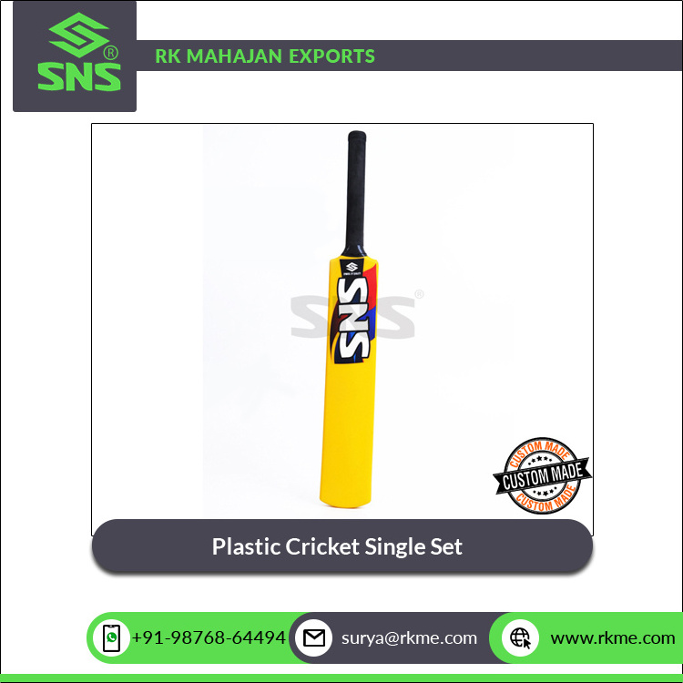 High Quality Best Selling Customized OEM Sturdy Construction Plastic Beach Garden Cricket Single Set with Smart Carry Bag