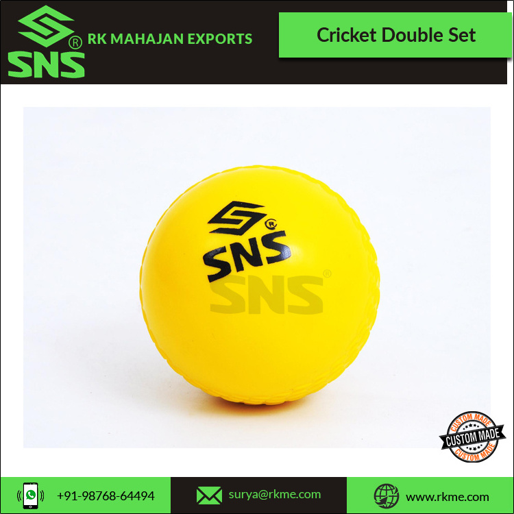 Best Quality Light Weight Sturdy Built Safe Customized OEM Plastic Beach Garden Cricket Double Set with Carry Bag