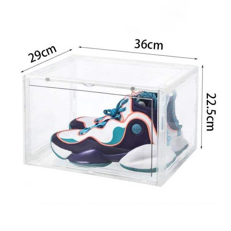 36x27x20cm Push-pull Drawer Shoe Box Plastic Shoe Cabinet Finishing Stacking Flip-top Storage Boxes Shoe Rack