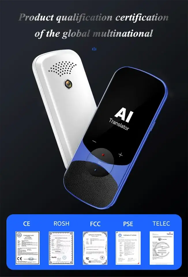 T11 Portable Voice Translator English Language Translation Interphone System Instant Translation Talking Machine