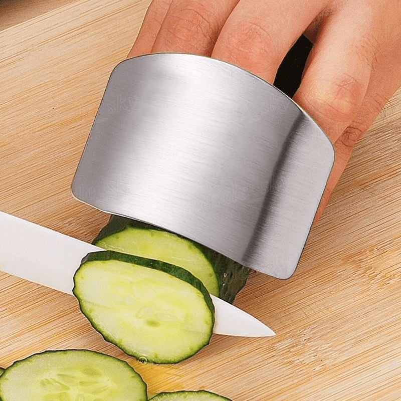 Kitchen Finger Guard Stainless Steel Finger Guard For Slicing Reusable Metal Finger Protector Safety Cutting Tools