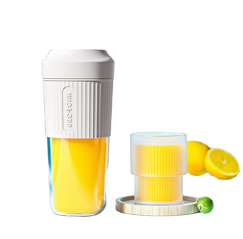 With sports lid 350ml juicer cup Personal Blender for Shakes and Smoothies Mini Blender 4 Blades USB Rechargeable for Kitchen