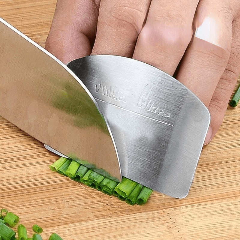 Kitchen Finger Guard Stainless Steel Finger Guard For Slicing Reusable Metal Finger Protector Safety Cutting Tools