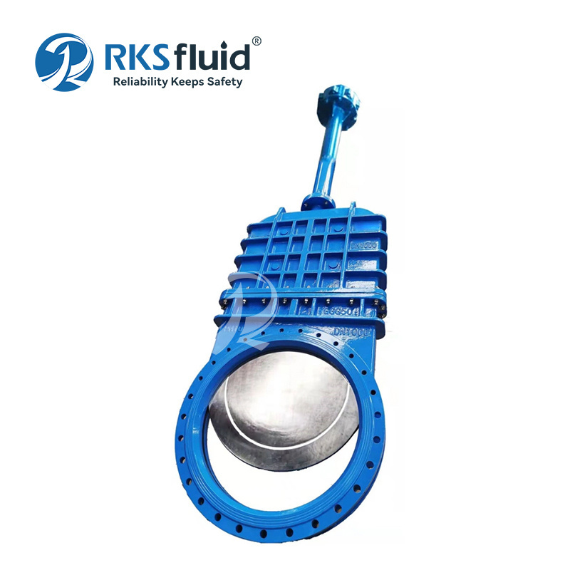 RKSfluid valve pn10 pn16 EPDM seat wcb stainless steel flange type dn800 knife gate valve chinese manufacture factory