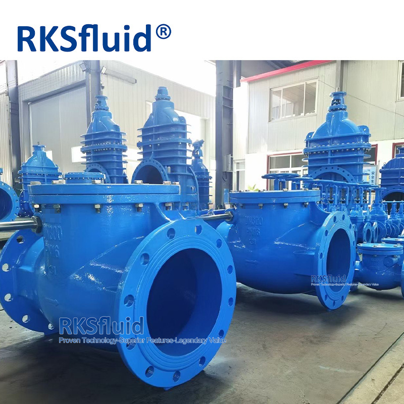 Factory manufacturing BS5153 sewage check valve PN16 GGG50 NBR rubber resilient sealing flanged swing check valve