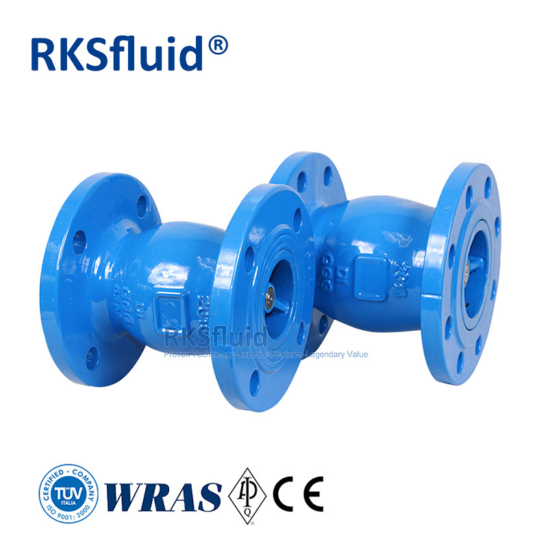 Water valve factory spring-assisted check valves ductile iron PN16 DN80 3inch flange silent sewage check valves for sump pump