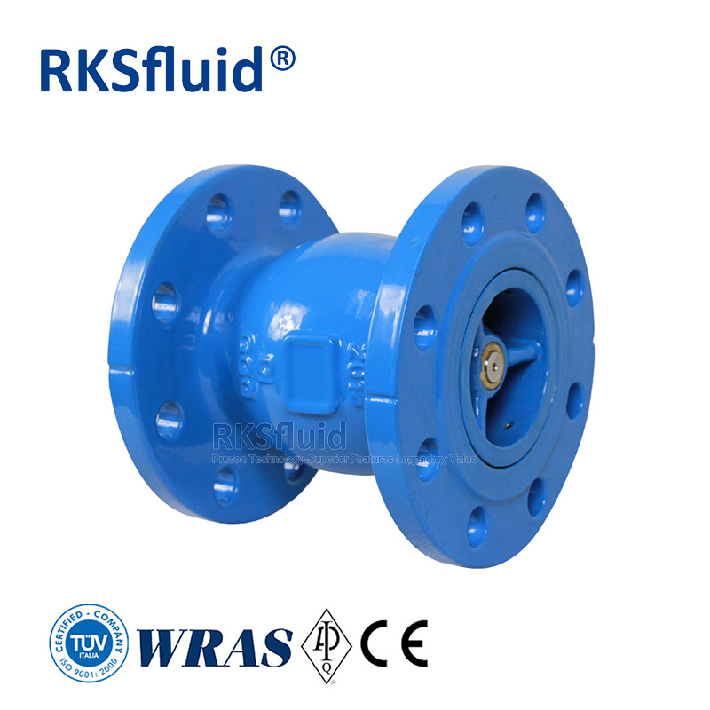 Water valve factory spring-assisted check valves ductile iron PN16 DN80 3inch flange silent sewage check valves for sump pump