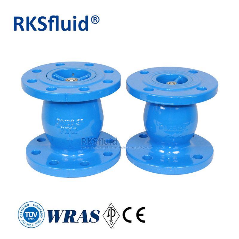 Water valve factory spring-assisted check valves ductile iron PN16 DN80 3inch flange silent sewage check valves for sump pump