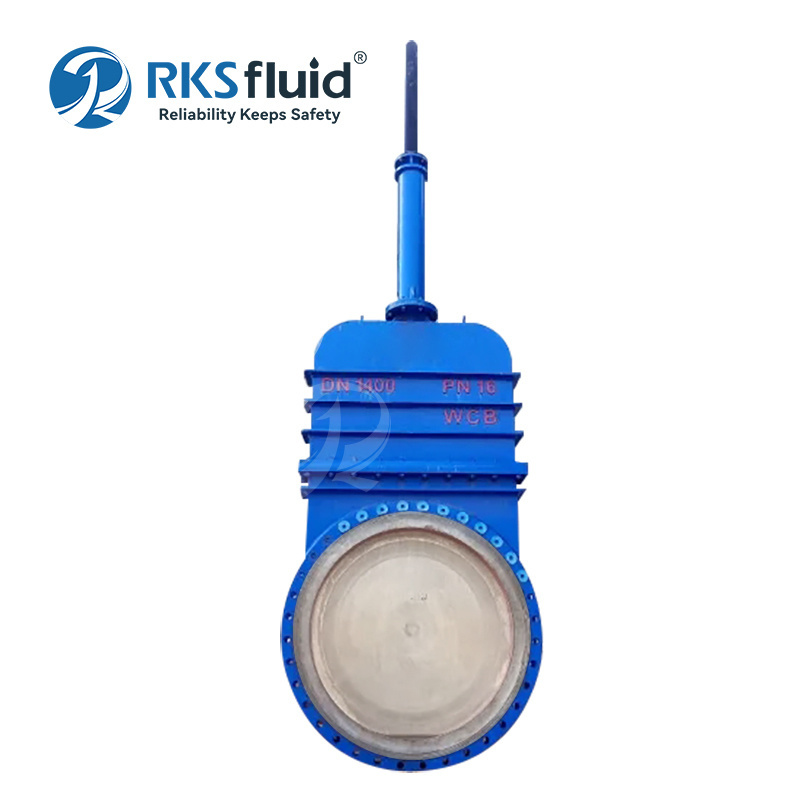 RKSfluid valve pn10 pn16 EPDM seat wcb stainless steel flange type dn800 knife gate valve chinese manufacture factory