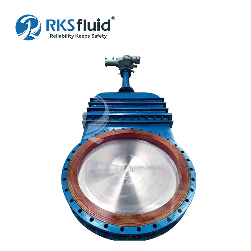 RKSfluid valve pn10 pn16 EPDM seat wcb stainless steel flange type dn800 knife gate valve chinese manufacture factory