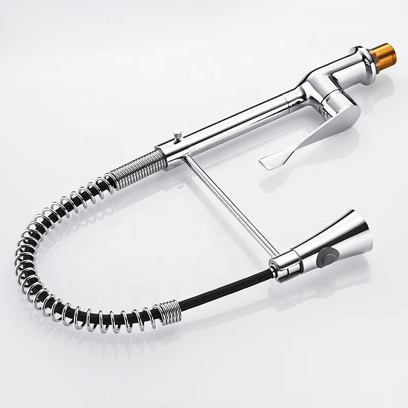 JX-1053 High Quality Brass kitchen Spring Pull Down Adjustable Telescopic kitchen Sink Faucet