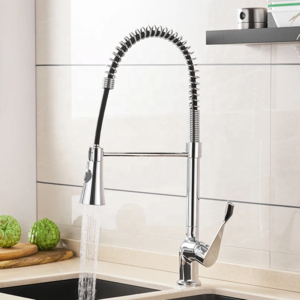 JX-1053 High Quality Brass kitchen Spring Pull Down Adjustable Telescopic kitchen Sink Faucet