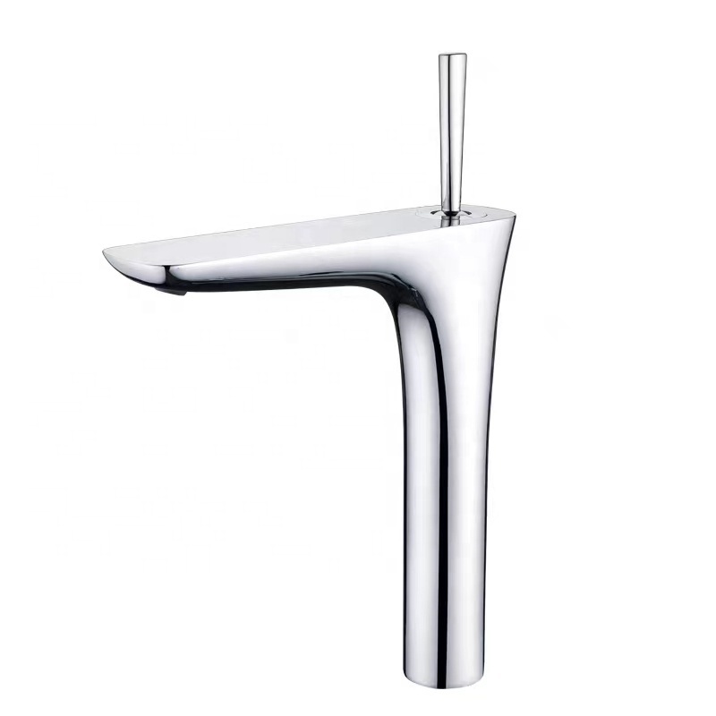 JX-1068 Single Handle  Bathroom Sink   Mixer Chrome Plated Finished Deck Faucet Water Tap Basin Faucet