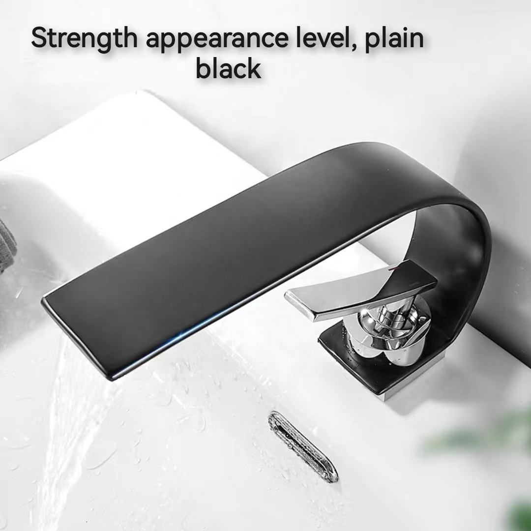 Customizable Modern Shower Faucet  Water Filter Waterfall Sink Hot Water Faucet Heating Taps Brass Black Faucets