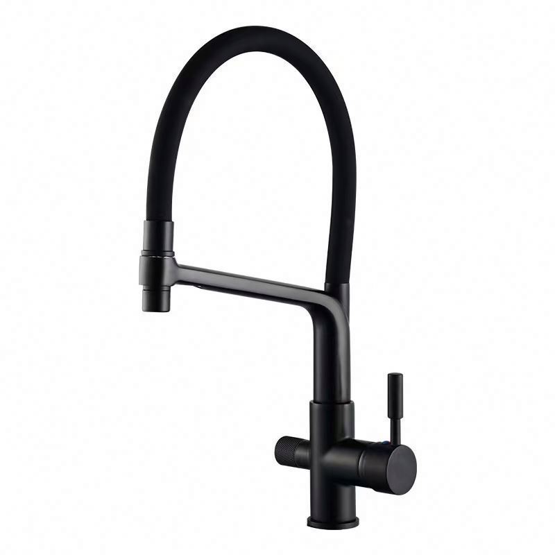 Single Hole Modern Matte Black Plating Bathroom Basin Faucet 8157B