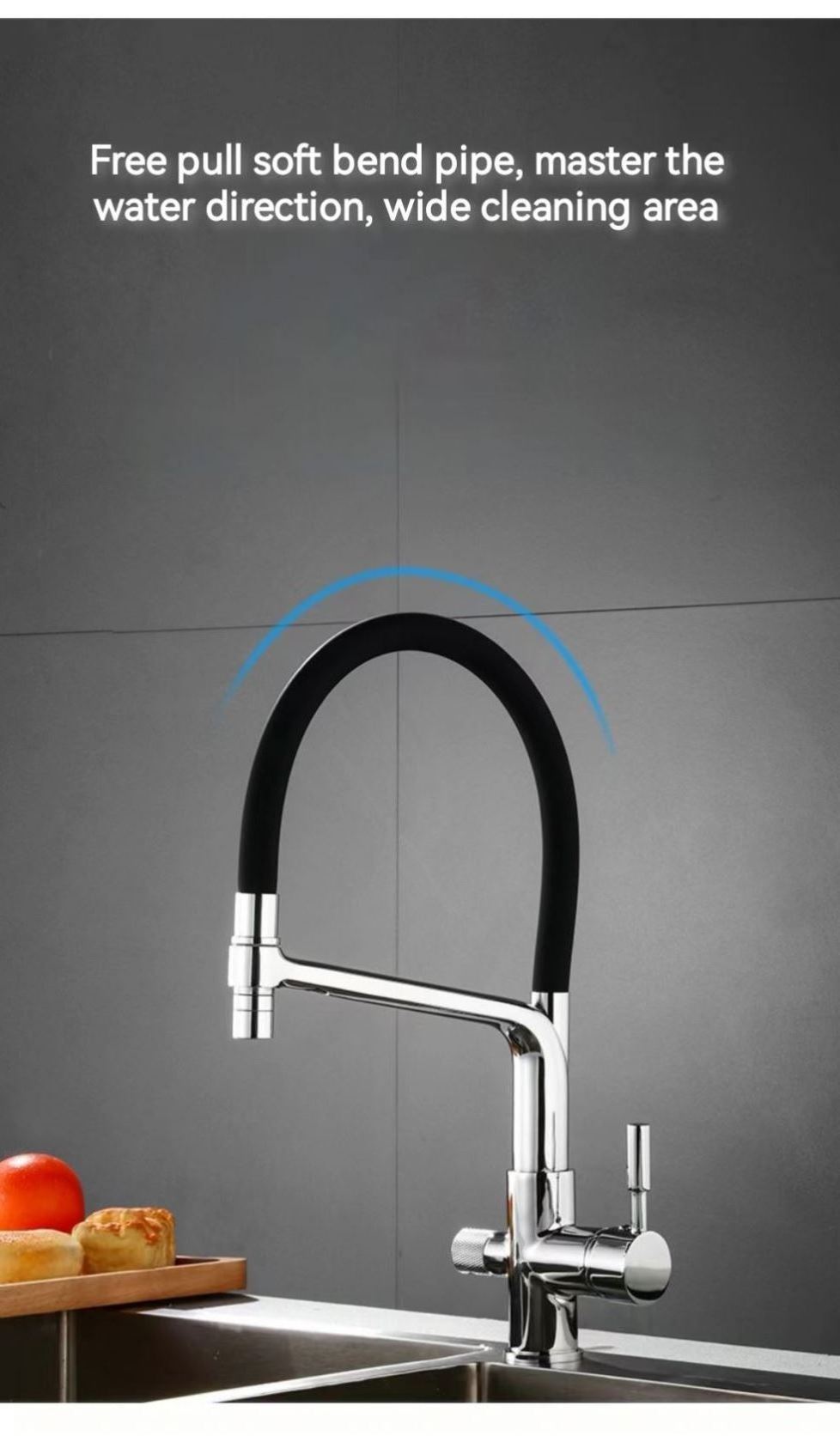 Single Hole Modern Matte Black Plating Bathroom Basin Faucet 8157B