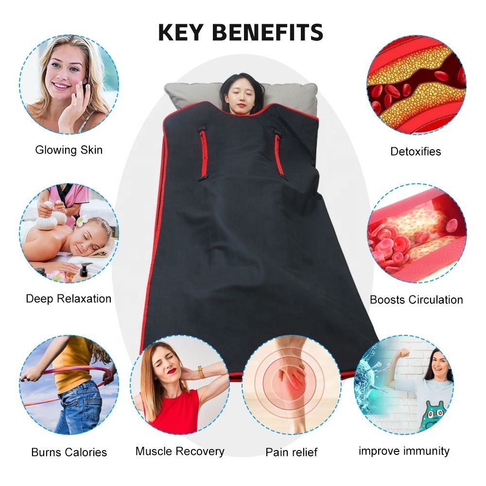 Reliable infrared body wrap sauna blanket red light therapy infered sauna blanket for weight loss and detox