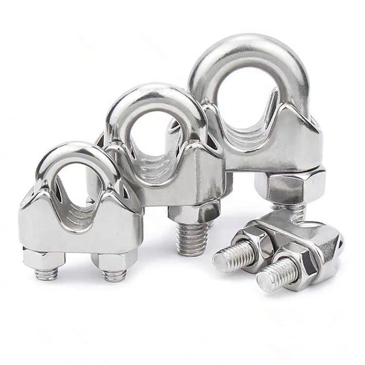 Good Quality DIN741  Wire Rope Clip Supplier Stainless Steel Wire Rope Rigging Hardware With Fittings