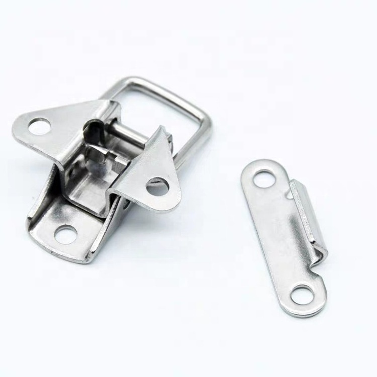 Wholesale J500 Stainless steel butterfly spring latch case toggle clip  cabinet hasp lock