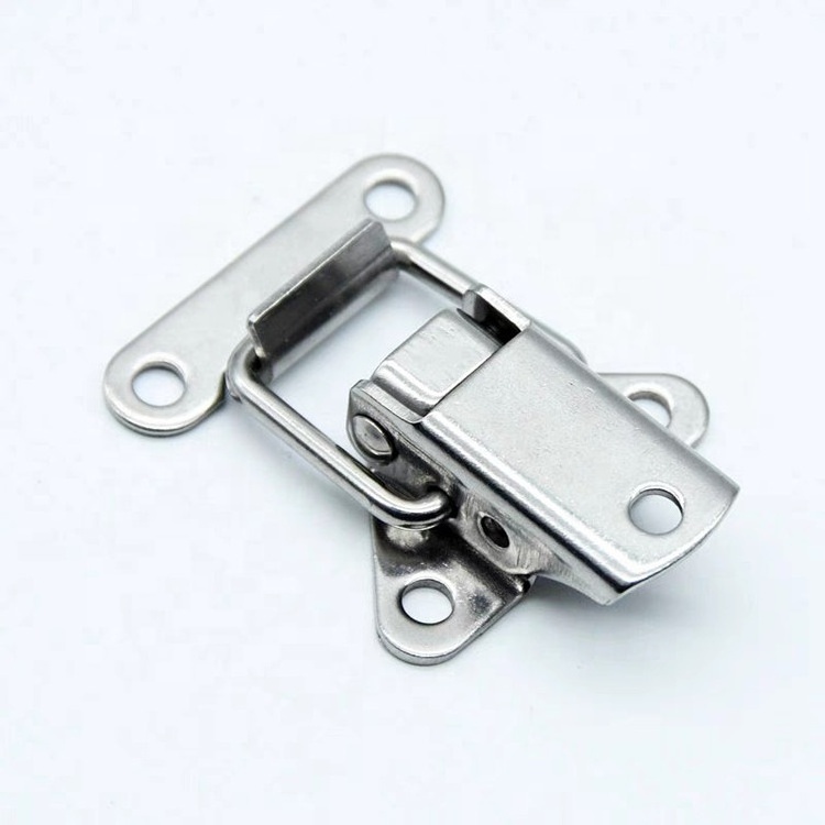 Wholesale J500 Stainless steel butterfly spring latch case toggle clip  cabinet hasp lock