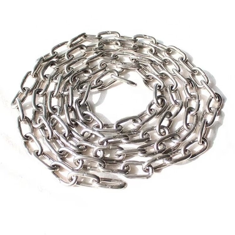 Heavy Duty 304/316 Stainless Steel Safe Welded Link Chain Metal Chain Short Link DIN667 3mm/3.5mm/4mm/5mm/6mm/8mm