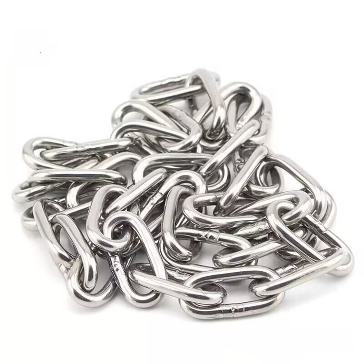 Heavy Duty 304/316 Stainless Steel Safe Welded Link Chain Metal Chain Short Link DIN667 3mm/3.5mm/4mm/5mm/6mm/8mm