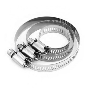 Hot Sale w1 w2 w4 w5 American Type Jubilee Clip Worm Gear Stainless Steel Hose Clamp