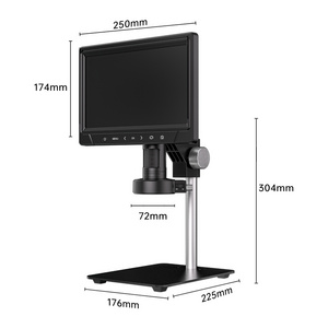 351-B 1200X 10.1 inch Test Instruments Mobile Phone Microscope Electronic HD Industrial Camera 1080P Stand For PCB Soldering