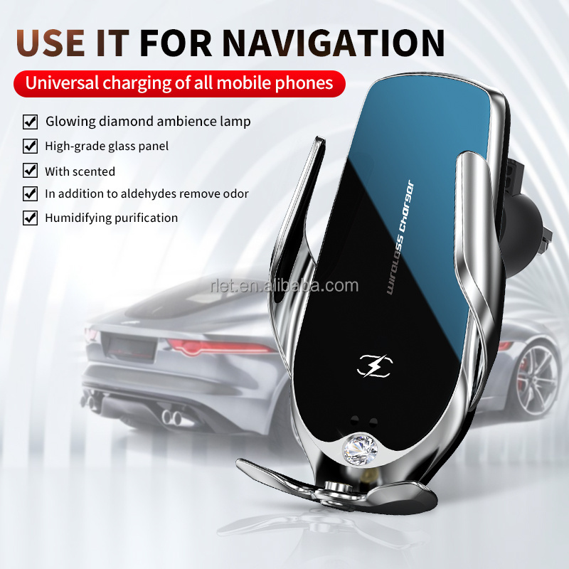 wholesale wireless charging mobile phone holder car aromatherapy diffuser air freshener for vent air