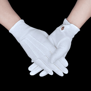 Cotton White Concierge Banquet Doorman Formal Tuxedo Guard Marching Band Parade Uniform Traffic Ceremonial Glove With Snap Cuff