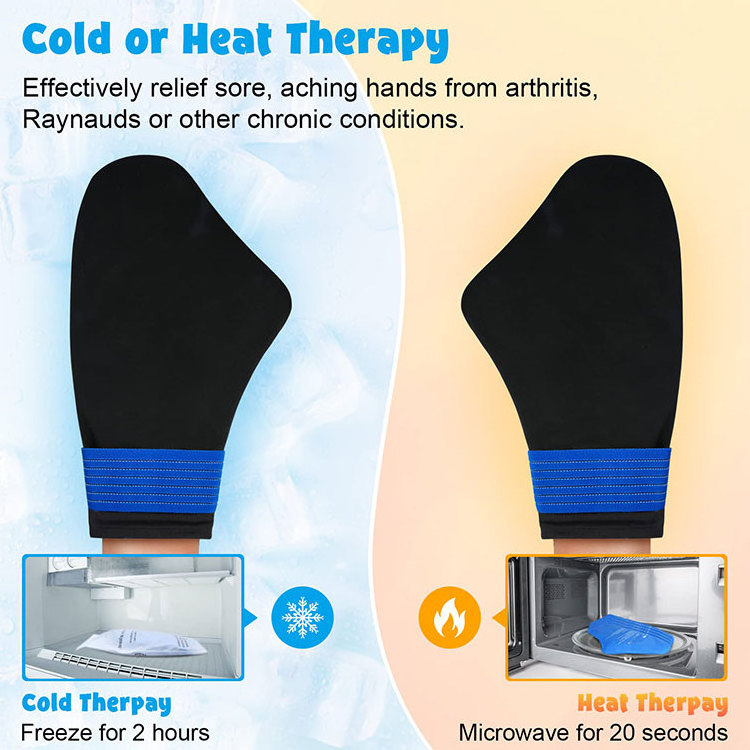 Custom Rheumatoid Carpal Tunnel Pain Relief Ice Pack Microwavable Hot Cold Therapy Anti Arthritis Gloves