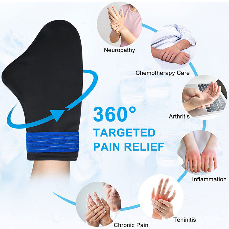 Custom Rheumatoid Carpal Tunnel Pain Relief Ice Pack Microwavable Hot Cold Therapy Anti Arthritis Gloves