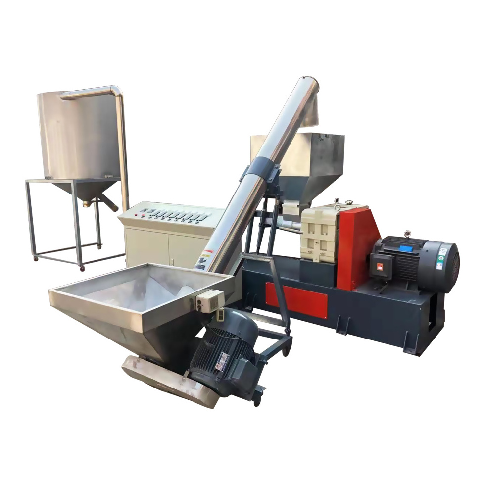 New Design Pp Pet Pvc Hdpe Plastic Granules Double Screw Extruder plastic Pellet Making Machine