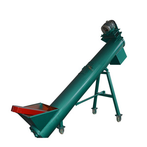 Large Capacity Helical Blade Inclined Screw Conveyor with Hopper