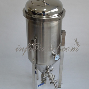 30L/7Gallon Stainless Steel Conical Beer Fermenter with all accessories,Wooden Case Protected, Micro Brew, Homebrew