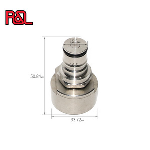 R&L Stainless Carbonation Cap Soda Stream Ball Lock Type For Soft Drink PET Bottles & Dip Tube Homebrew Kegging Counter Pressure