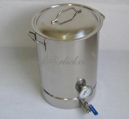 32Q heavy duty stainless steel Homebrewing stock pot for home brew kettle fermenter with heater and valve/therometer