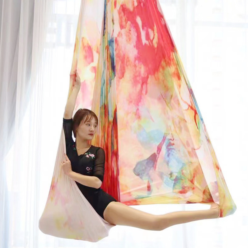 5m  Flying Antigravity Inversion Silk Aerial Yoga Hammock /Swing /Trapeze /Sling aerial yoga silk fabric