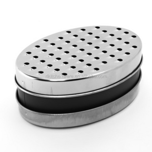 Kitchen Accessories Stainless Steel Cheese Box Grater With Container And Exchangeable Blade