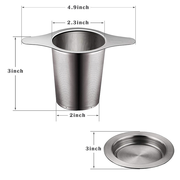 Bulk Wholesale Reusable Loose Tea Leaf Steeper Strainer Stainless Steel Tea Infuser